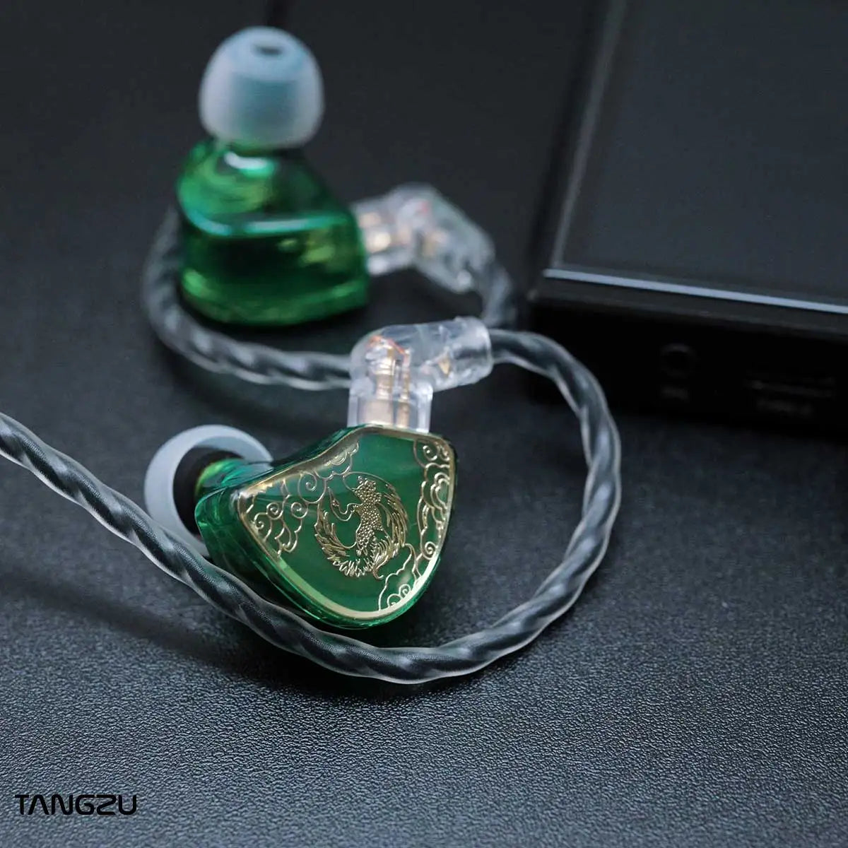 TANGZU Shangguan Wan'er Fones de Ouvido Intra-Auriculares Jade Verde