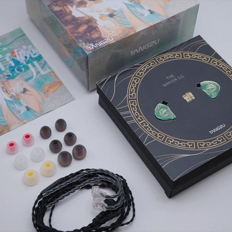 TANGZU Shangguan Wan'er Fones de Ouvido Intra-Auriculares Jade Verde