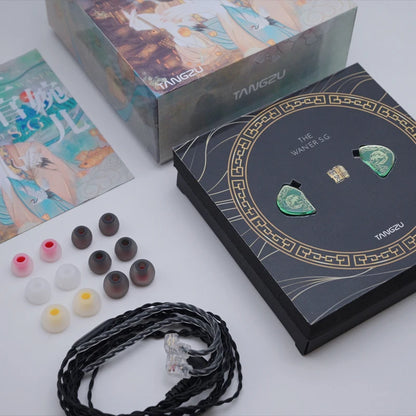 TANGZU Shangguan Wan'er Fones de Ouvido Intra-Auriculares Jade Verde