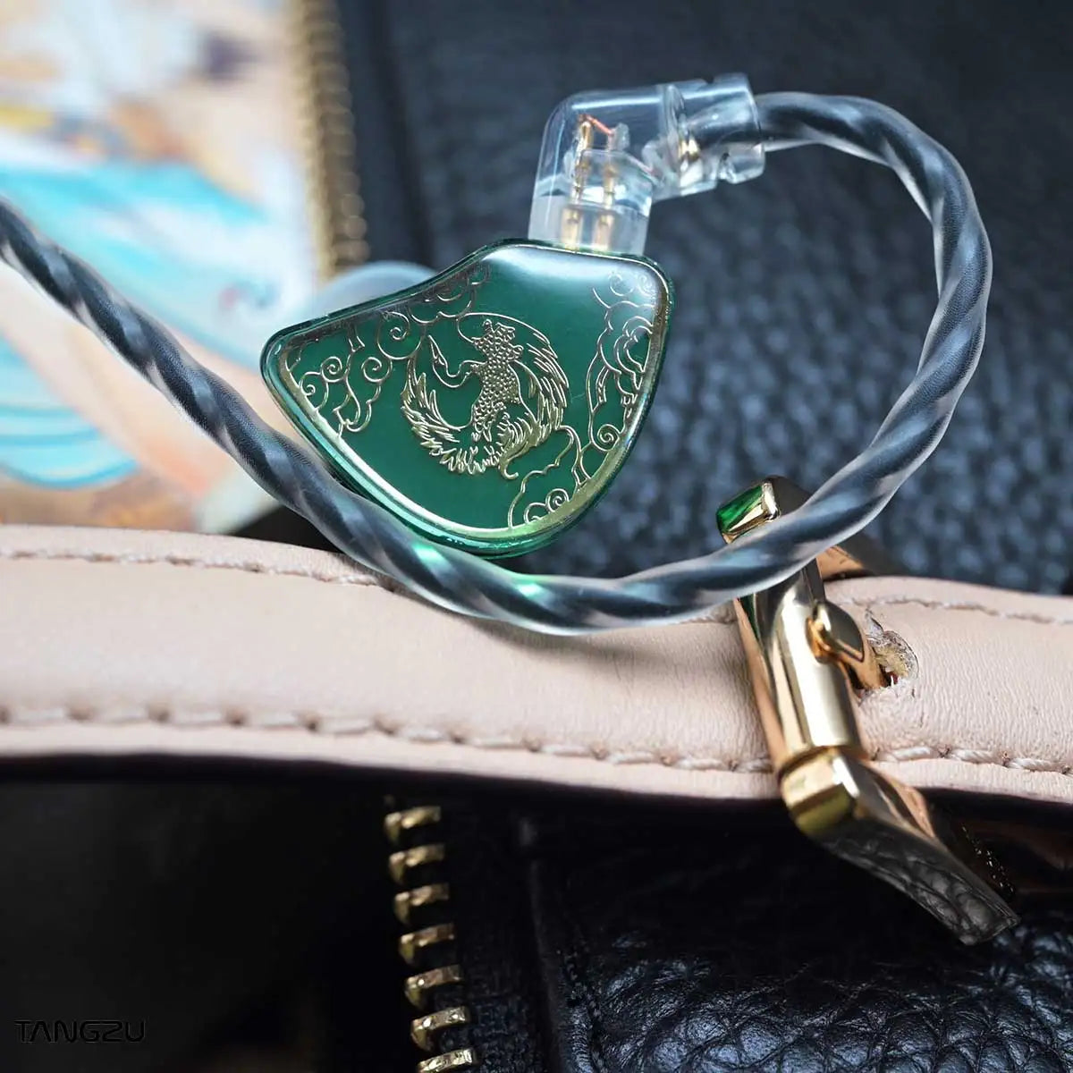 TANGZU Shangguan Wan'er Fones de Ouvido Intra-Auriculares Jade Verde