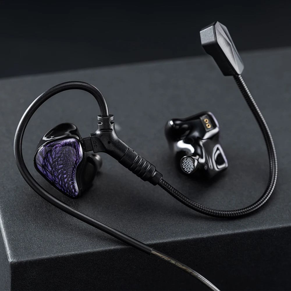 Fones de ouvido intra-auriculares Kinera Celest Wyvern Black 10mm LCP Dynamic Driver